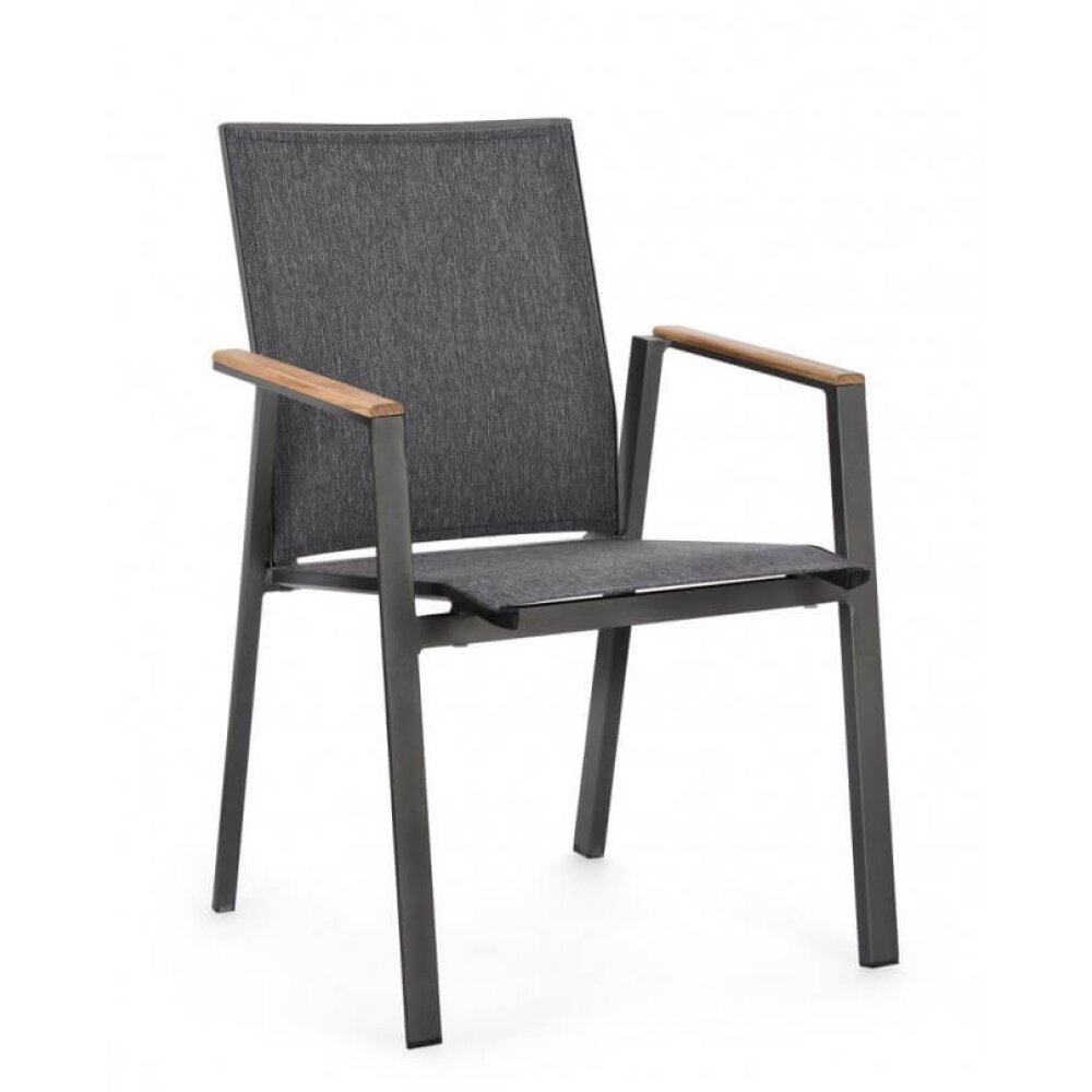 Sedia con Braccioli da Giardino in alluminio (4 Pezzi) – CAMERON