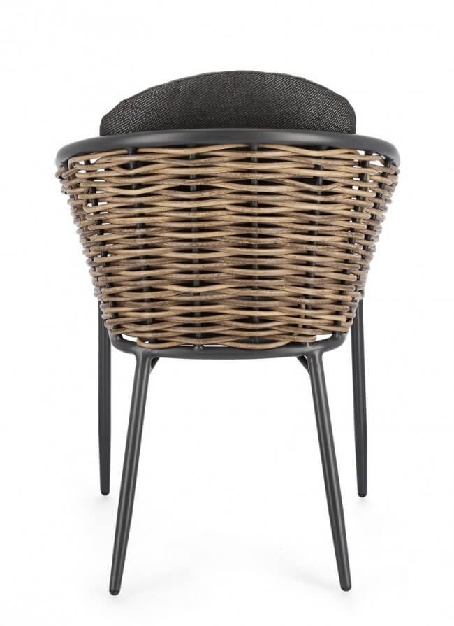 Sedia da giardino in alluminio con Braccioli e cuscino (4 Pezzi) – MARIBELA