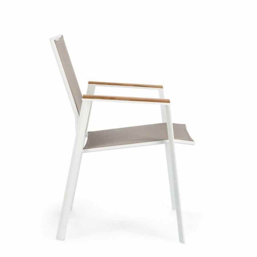Sedia con Braccioli da Giardino in alluminio (4 Pezzi) – CAMERON