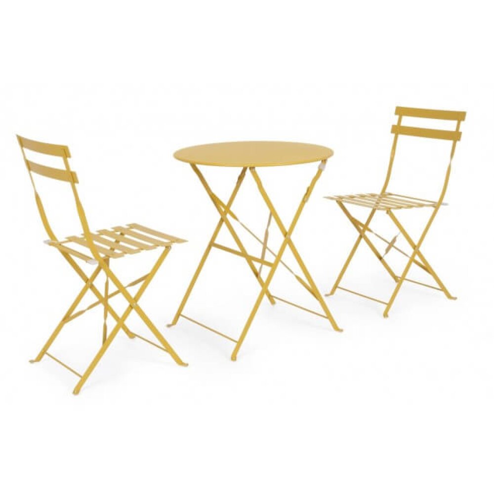 Set tavolo da terrazzo con sedie salvaspazio – WISSANT