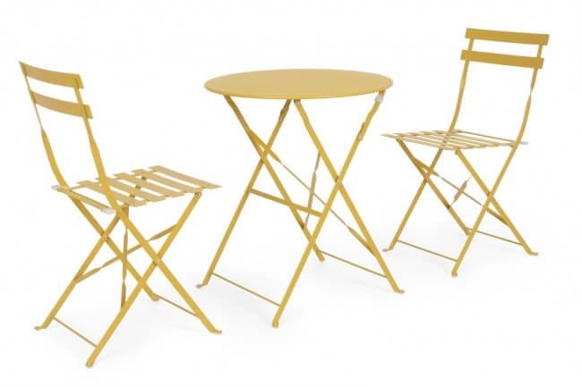 Set tavolo da terrazzo con sedie salvaspazio – WISSANT