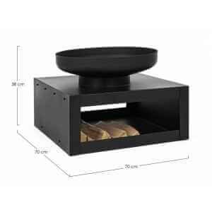 Braciere da Giardino con portaLegna Efesto 70X38H – EFESTO