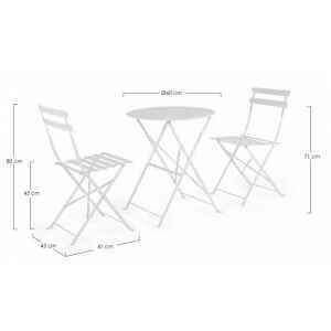 Set tavolo da terrazzo con sedie salvaspazio – WISSANT