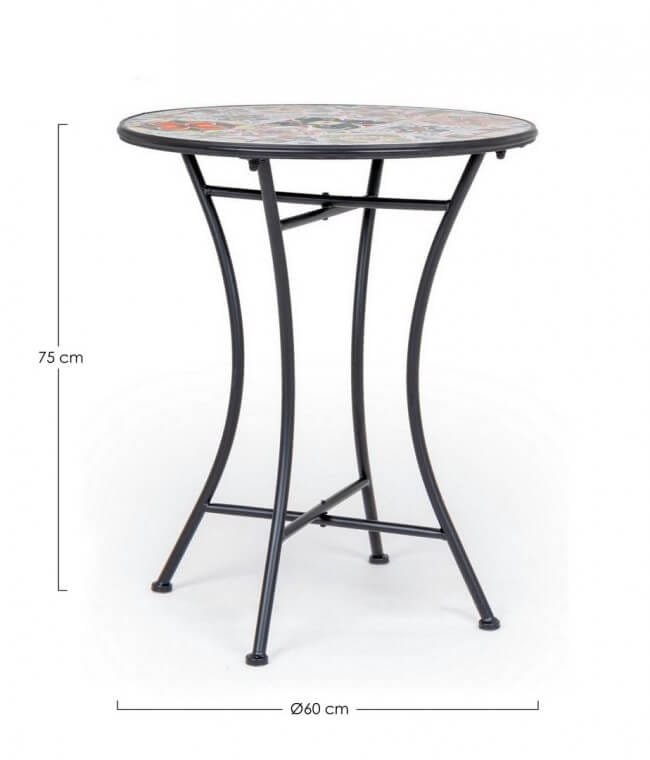 Tavolo da giardino rotondo D60 – NAXOS