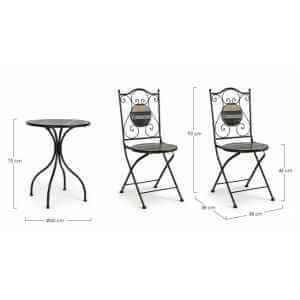 Set da terrazzo tavolo e 2 sedie – BISANZIO