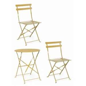 Set tavolo da terrazzo con sedie salvaspazio – WISSANT