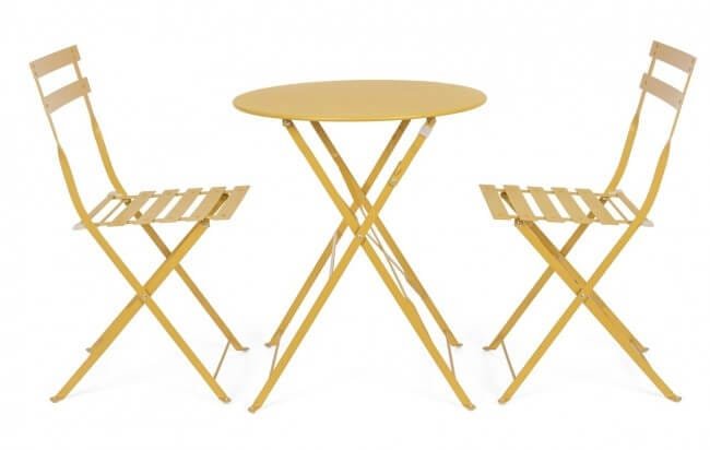 Set tavolo da terrazzo con sedie salvaspazio – WISSANT