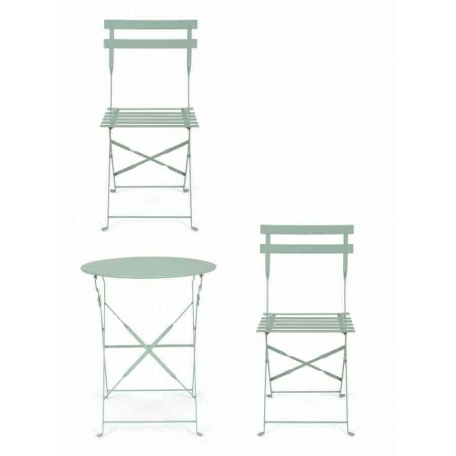 Set tavolo da terrazzo con sedie salvaspazio – WISSANT