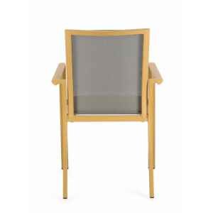Sedia da giardino in alluminio con Braccioli (4 Pezzi) – KONNOR