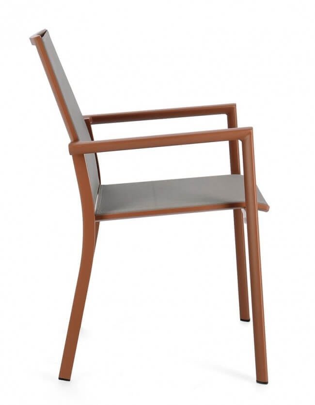 Sedia da giardino in alluminio con Braccioli (4 Pezzi) – KONNOR