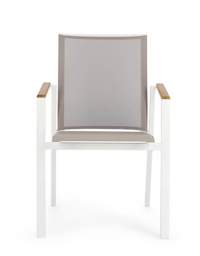 Sedia con Braccioli da Giardino in alluminio (4 Pezzi) – CAMERON