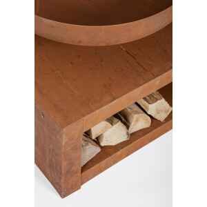 Braciere da Giardino con portaLegna Efesto 70X38H – EFESTO