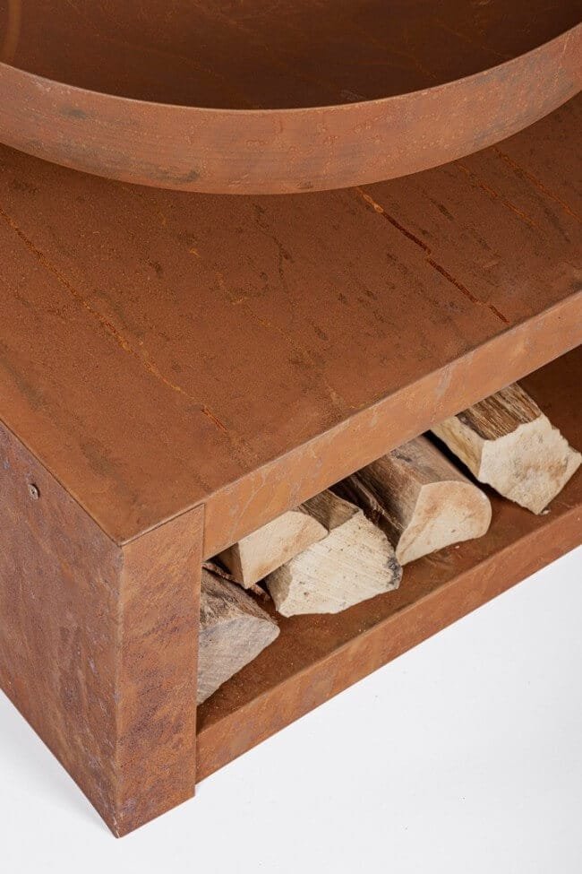 Braciere da Giardino con portaLegna Efesto 70X38H – EFESTO