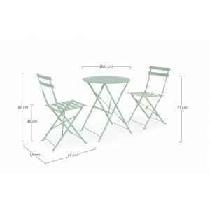 Set tavolo da terrazzo con sedie salvaspazio – WISSANT