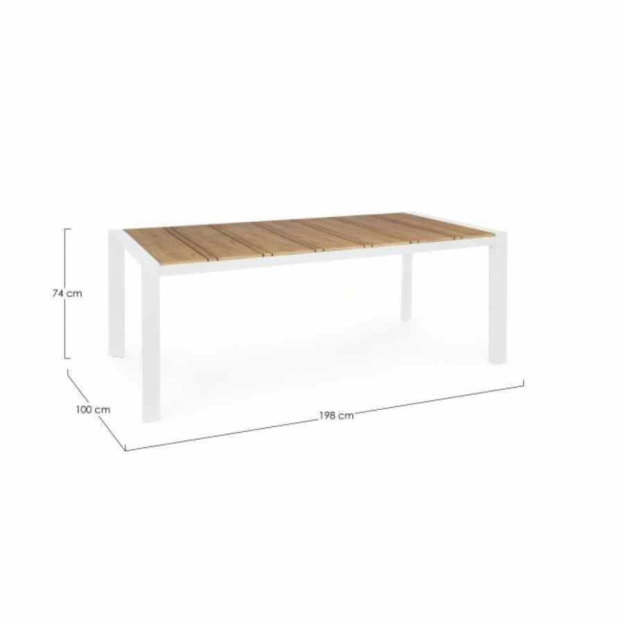 Tavolo Tavolo da giardino allungabile in alluminio 198X100 – ELIAS