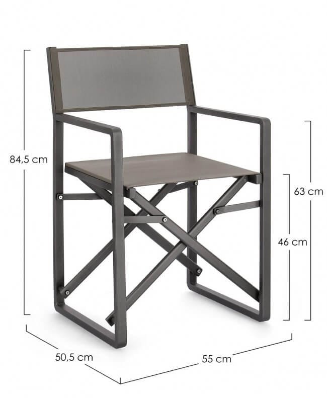 Sedia Regista pieghevole in alluminio (2 Pezzi) – KONNOR