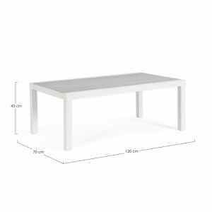 Tavolino da giardino in alluminio 120X70 – KLEDI
