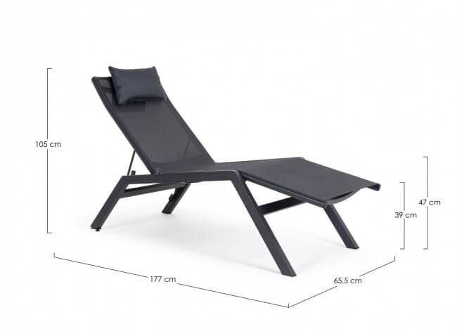 Chaise Longue da Giardino con Poggiapiedi – KRION