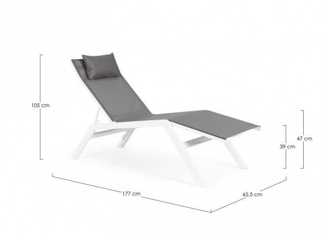 Chaise Longue da Giardino con Poggiapiedi – KRION
