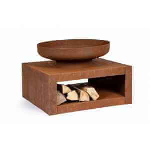 Braciere da Giardino con portaLegna Efesto 70X38H – EFESTO