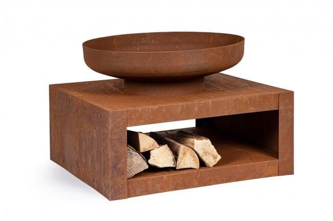 Braciere da Giardino con portaLegna Efesto 70X38H – EFESTO