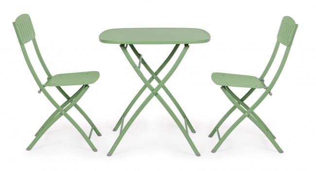 Set tavolo da terrazzo con sedie salvaspazio – YVONNE