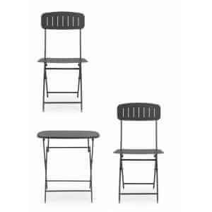 Set tavolo da terrazzo con sedie salvaspazio – YVONNE