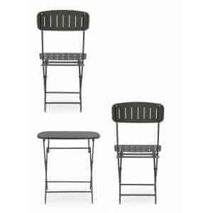 Set tavolo da terrazzo con sedie salvaspazio – YVONNE