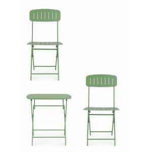 Set tavolo da terrazzo con sedie salvaspazio – YVONNE