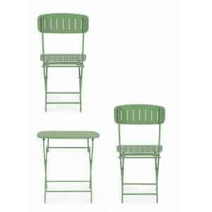 Set tavolo da terrazzo con sedie salvaspazio – YVONNE