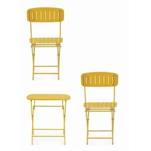 Set tavolo da terrazzo con sedie salvaspazio – YVONNE