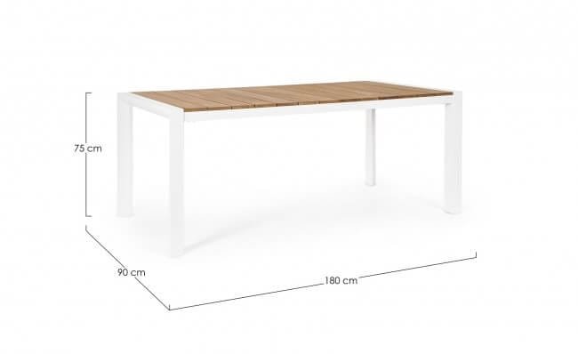 Tavolo da giardino allungabile in alluminio 180X90 – CAMERON