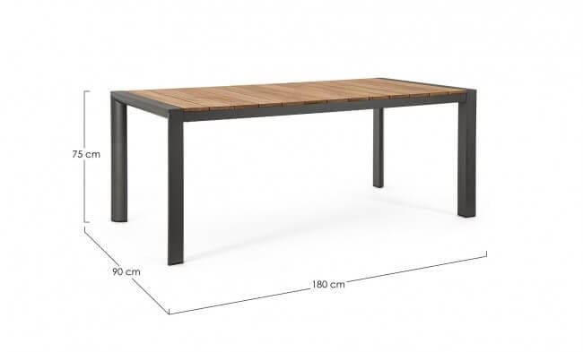 Tavolo da giardino allungabile in alluminio 180X90 – CAMERON