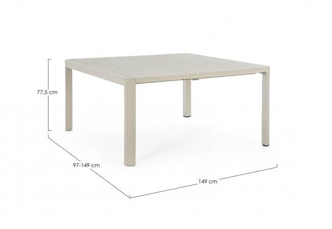 Tavolo da giardino allungabile in alluminio – KIPLIN