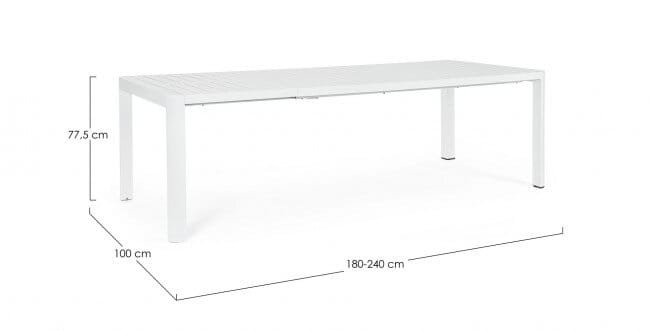 Tavolo da giardino allungabile in alluminio – KIPLIN
