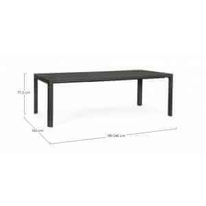 Tavolo da giardino allungabile in alluminio – KIPLIN