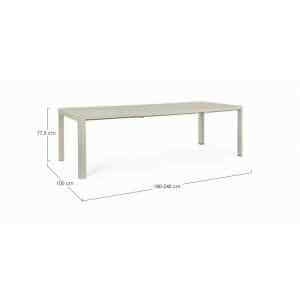 Tavolo da giardino allungabile in alluminio – KIPLIN