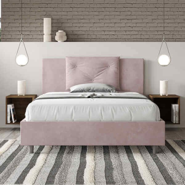 Letto Matrimoniale rivestito in Microfibra – APPIA