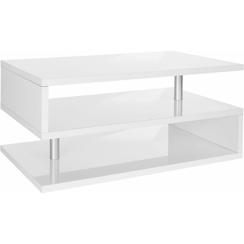 Tavolino da caffè doppio ripiano 90x55x41,5cm – ASTRA