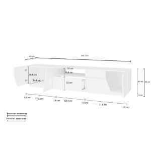 Mobile Porta Tv Moderno 220,1x43x46cm – NEBULA