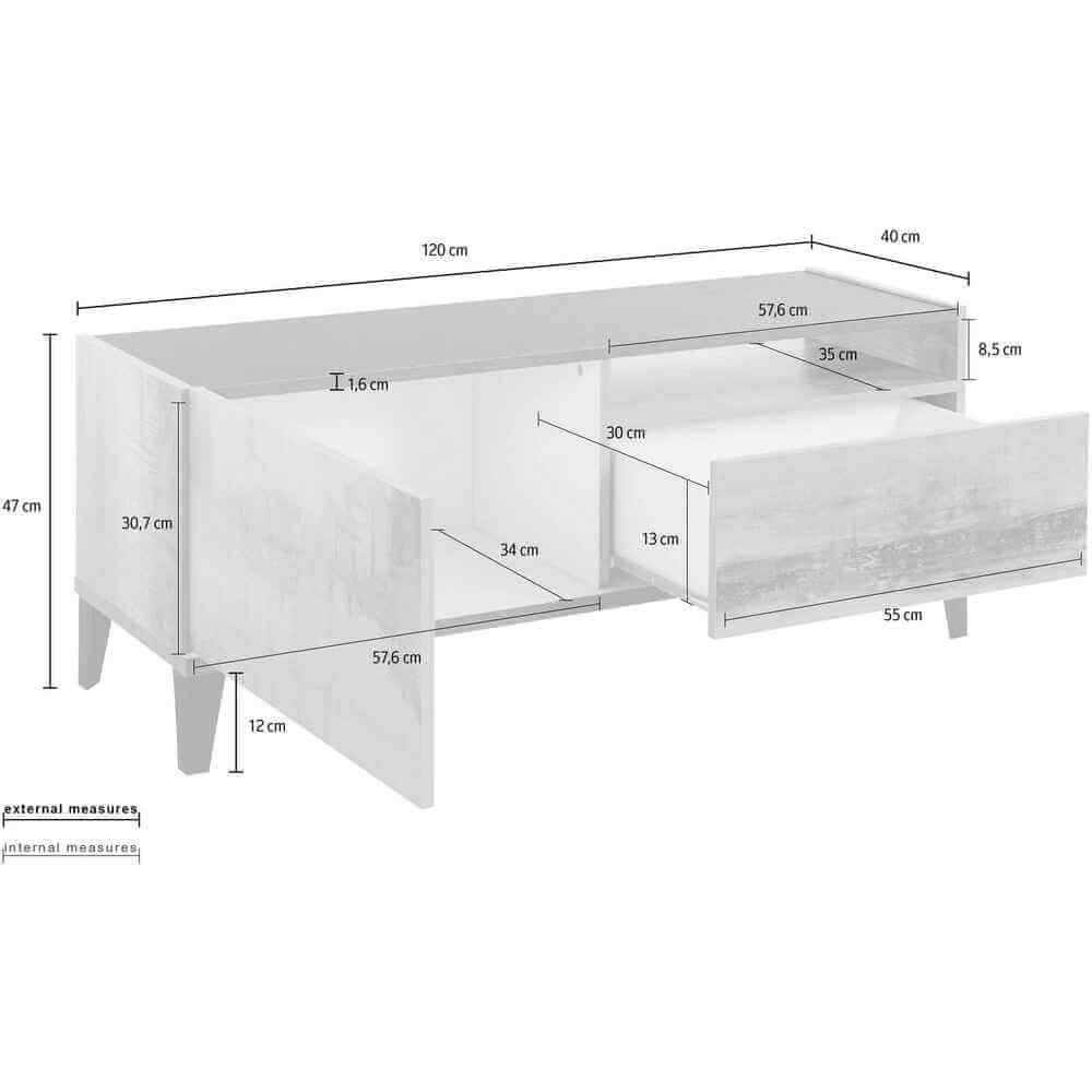 Mobile Porta Tv Moderno 120x40x47cm – ARTEMIS