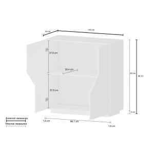 Madia 2 snte per Soggiorno Moderna 792,5x43x86cm – NEBULA
