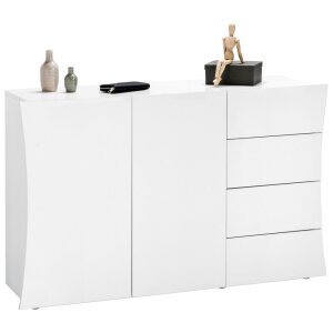Madia 2 ante 4 cassetti per Soggiorno Moderna 124x40x81,5cm – ARCANE