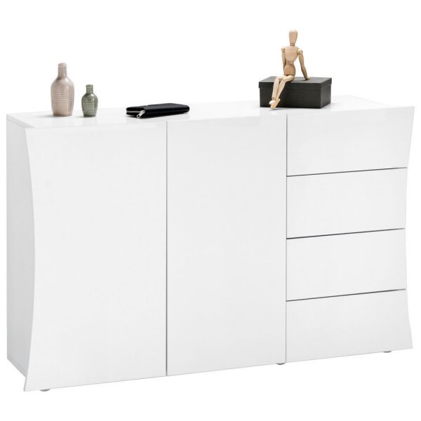 Madia 2 ante 4 cassetti per Soggiorno Moderna 124x40x81,5cm – ARCANE