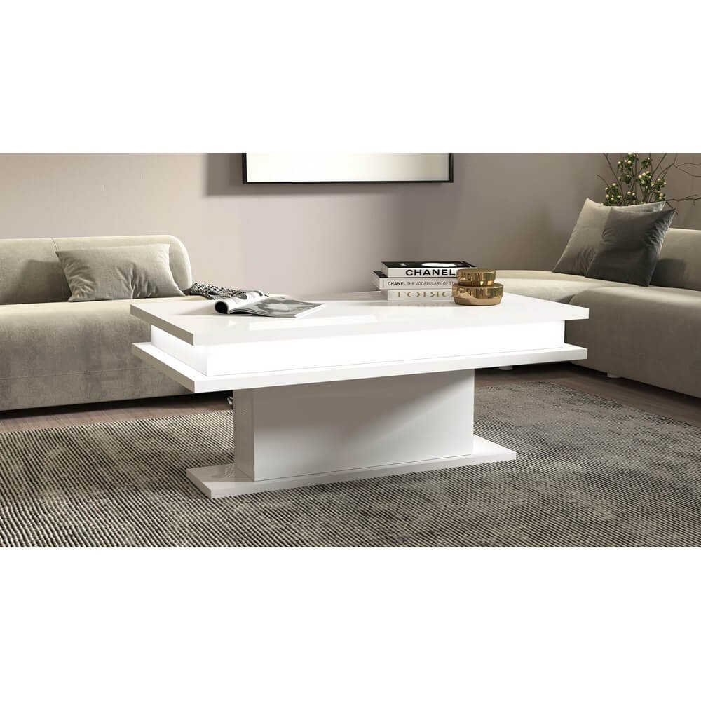 Tavolo Da Caffè Con Led Di Design 100x55x42cm – EOS