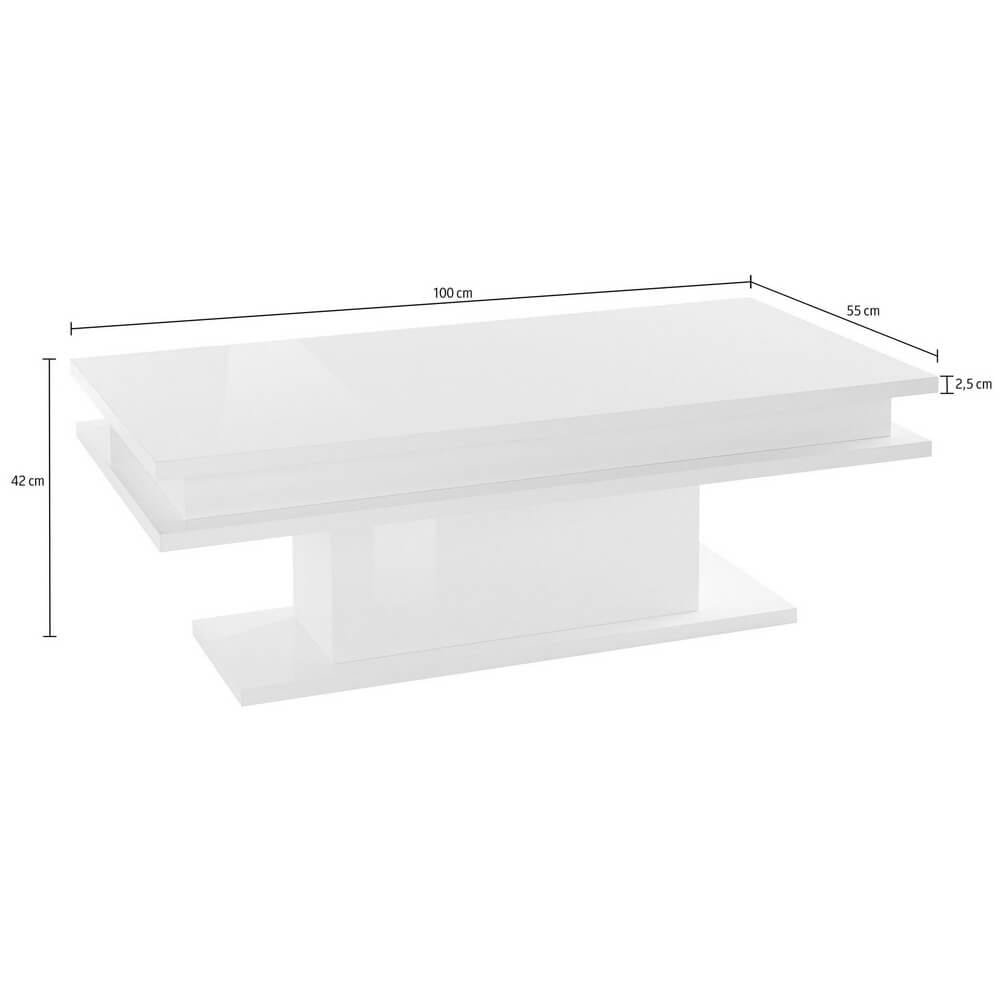 Tavolo Da Caffè Con Led Di Design 100x55x42cm – EOS
