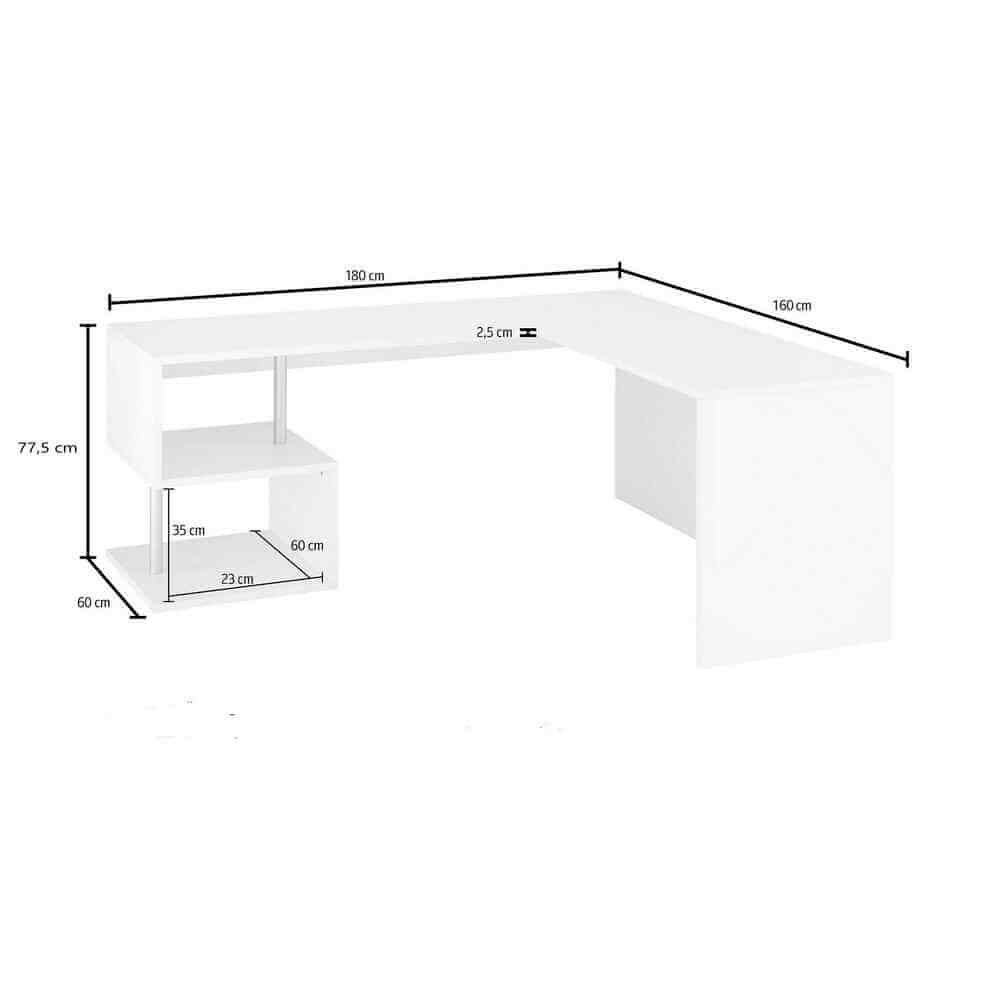 Scrivania Moderna Da Ufficio 160×180/60×77,5cm – HERMES