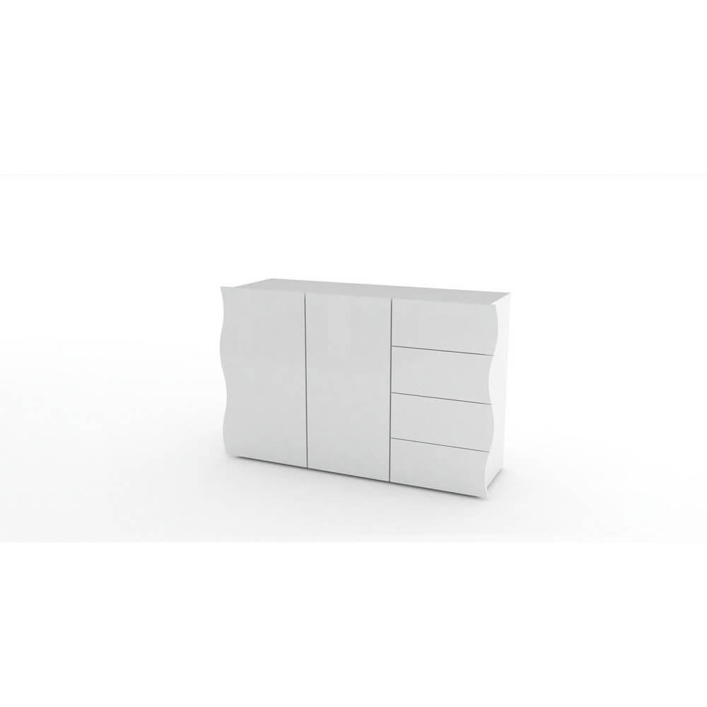 Madia 2 ante 4 cassetti per Soggiorno Moderna 124x40x81cm – APOLLO