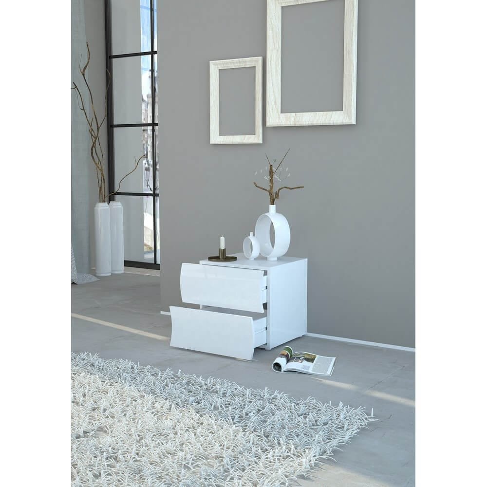 Comodino Moderno 2 Cassetti 50x40x41,3cm – APOLLO