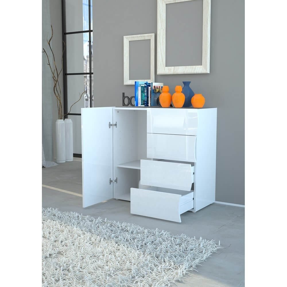 Madia 1 anta 4 cassetti per Soggiorno Moderna 90x40x81cm – APOLLO